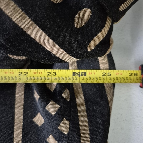 Ashro Jacket Pants Set Mens 42 Black Tan Mudcloth Print 2 Piece Suit Geometric - Picture 11 of 16